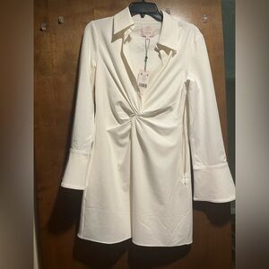 Cinq a sept BRAND NEW WITH TAGS Elegant White Long-Sleeve Dress